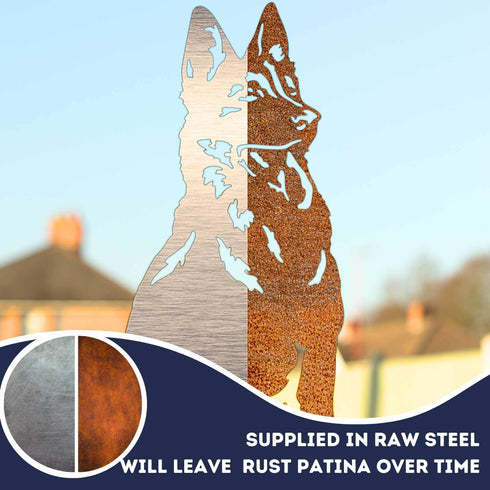 German Shepherd Alsatian Dog Loss Garden Ornament Memorial Statue
